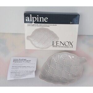 Lenox Alpine Collection Pinecone Shaped Spoon Rest Tea Bag Holder Woodland Decor